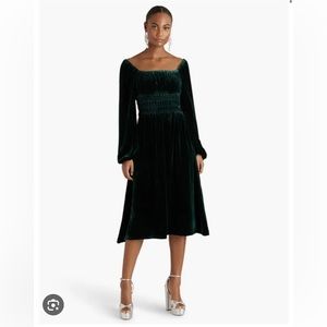 *HILL HOUSE HOME* Green Velvet Jasmine Nap Dress